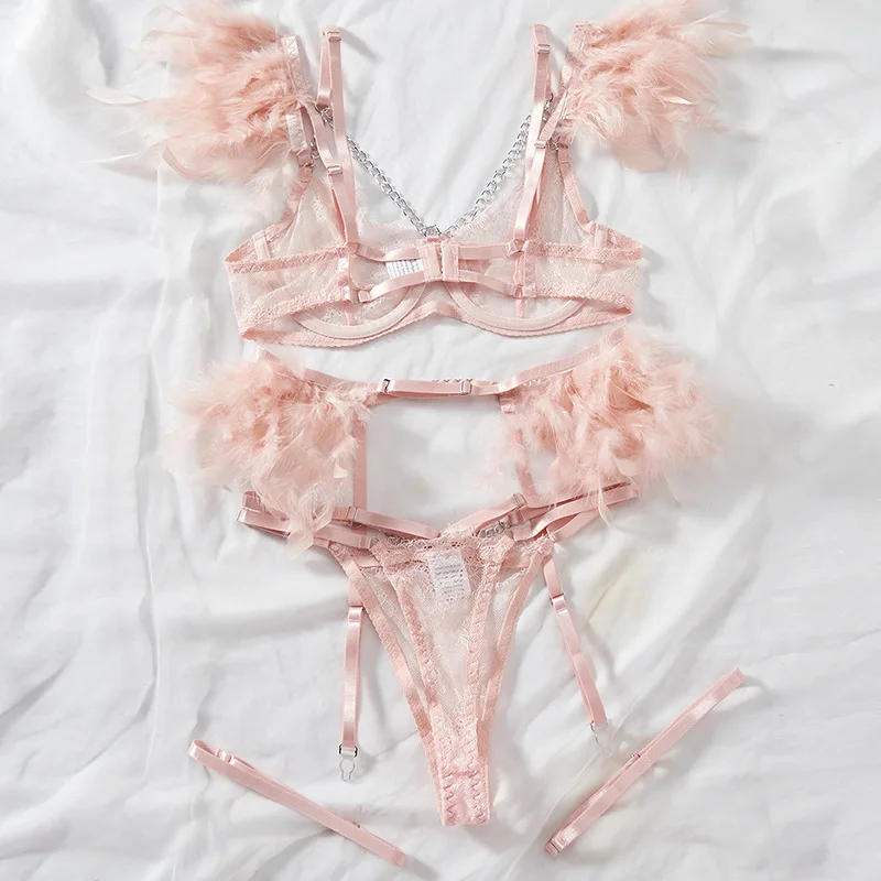 Lingerie renda seksi, setelan  - Lace Bralette Set ulasan dan harga