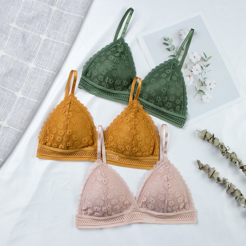 Atasan Bra Renda Bunga Seksi u - Lace Bralette Set ulasan dan harga